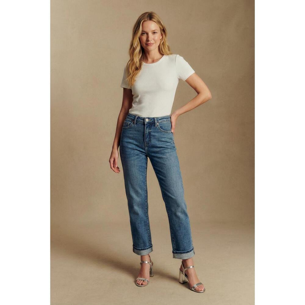 NEW ARTEMIS VINTAGE tummy control high rise slim straight jeans in blue